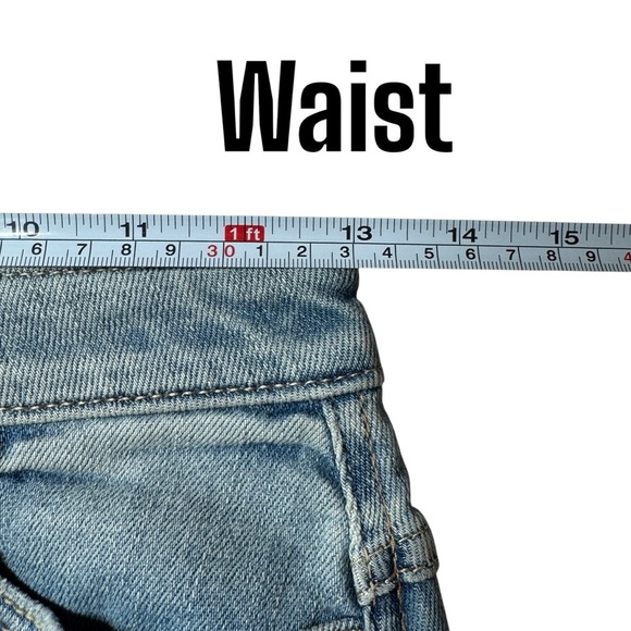 ABERCROMBIE & FITCH Denim Step Hem Skirt Raw Hem Womens size 25 light wash - Picture 5 of 7